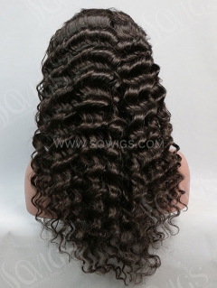 180% Density 13*4 Lace Frontal Wigs Loose Wave Virgin Human Hair Natural Color