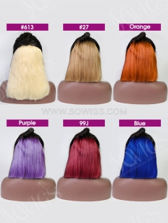Hidden Glam Color 180% Density 13*4 Lace Frontal Wigs Straight Hair Virgin Human Hair