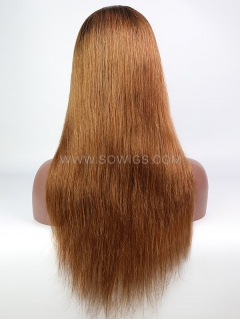 T1B/30 Color 130% Density 13*4 Lace Frontal Wigs Straight Hair Virgin Human Hair