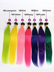 1 Bundle Ombre Color Hair Straight Human Hair Extension