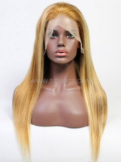 P30/613 Blonde Hightlighted Color 180% Density 13*4 Lace Frontal Wigs Straight Hair Virgin Human Hair