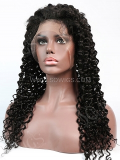 180% Density 13*4 Lace Frontal Wigs Italian Curly Virgin Human Hair Natural Color